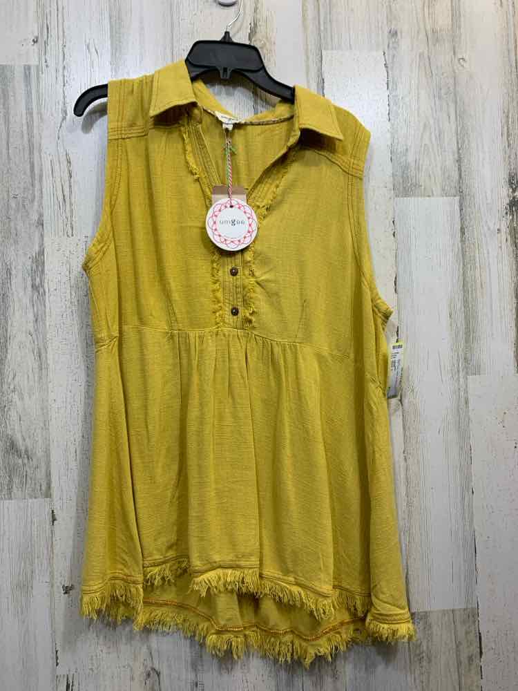 NWT UMGEE Tops Size L Yellow SLEEVELESS Blouse