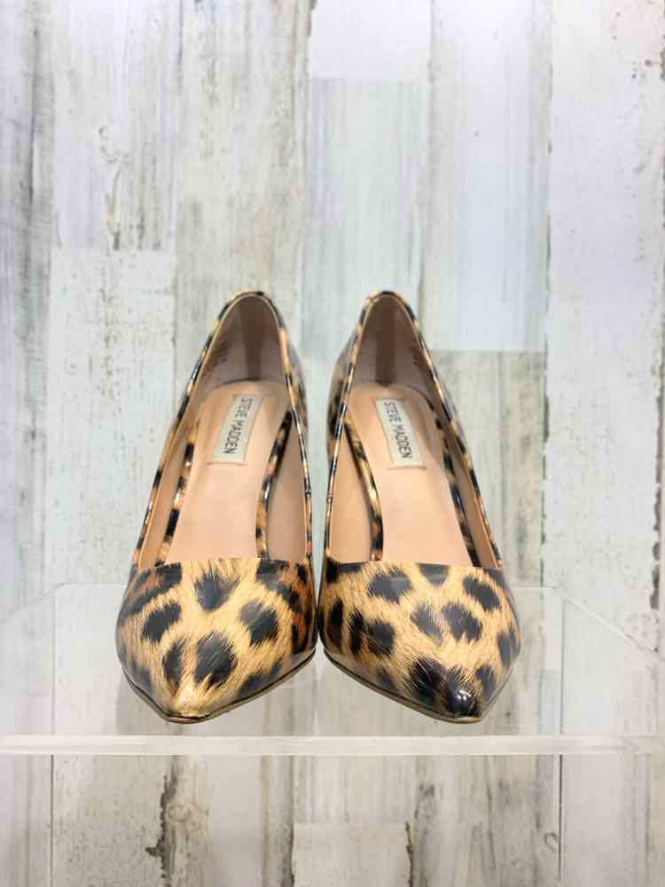 PRE-OWNED STEVE MADDEN SHOES Shoe Size 7 BROWN/BLACK CHEETAH Stiletto/CHEETAH PO