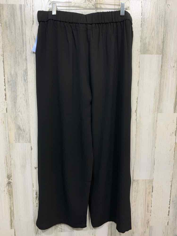 PRE-OWNED EILEEN FISHER Size XL BOTTOMS Black WIDE LEG Pants