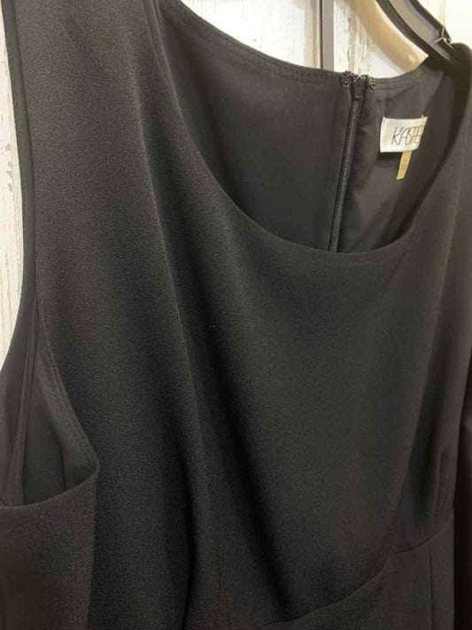 PRE-OWNED KASPER Size 16  Black SLEEVELESS/SCOOP NECKLINE Dress