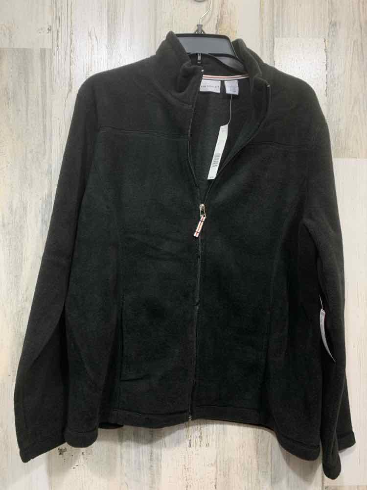 NWT KIM ROGERS/BLACK FLEECE ZIP ATHLEISURE JACKET