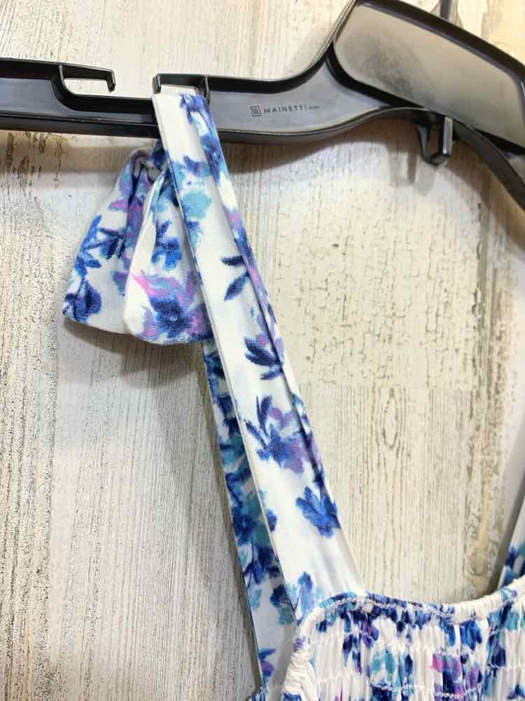 PRE-OWNED VELVET TORCH Dresses and Skirts Size S WHT/BLUMAXI Floral Dress