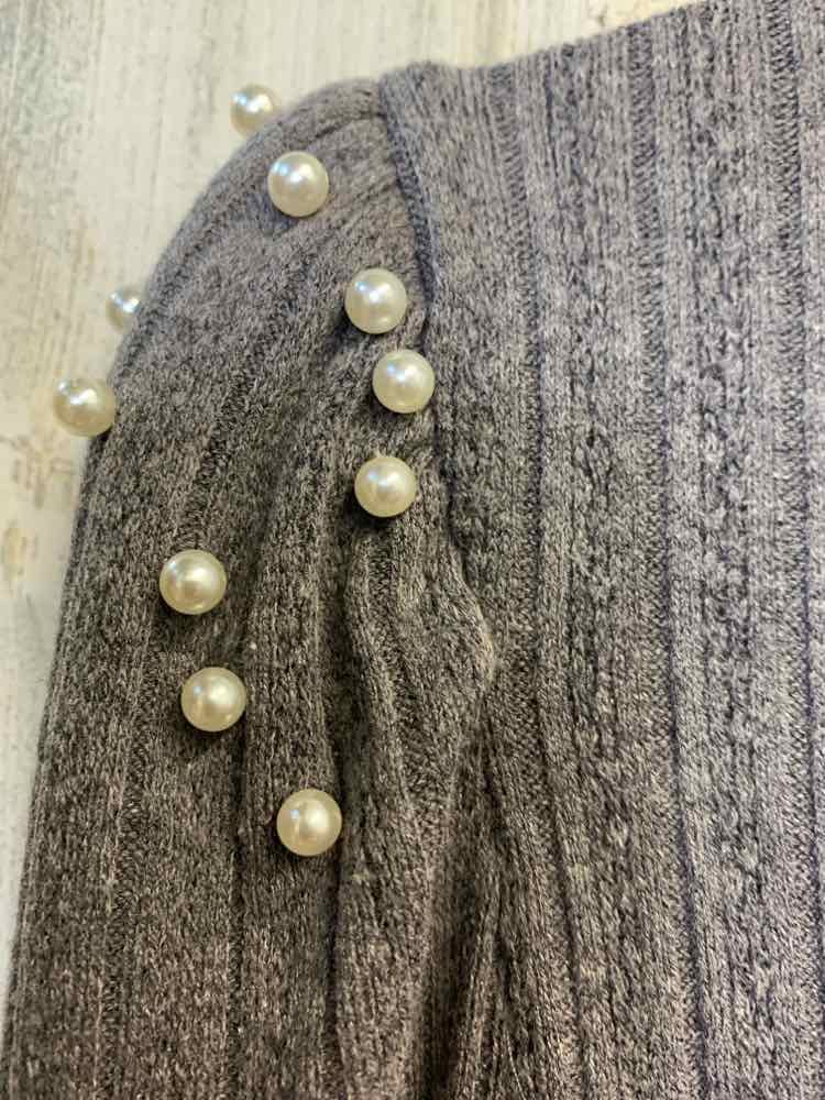 PRE-OWNED DESIGN STORY Tops Size S Gray Solid LONG SLEEVES TOP/GRAY SLEEVE TOP W