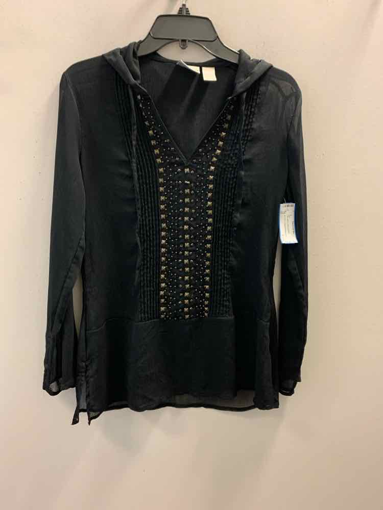 CHICO'S Tops Size 0 Black LONG SLEEVES TOP