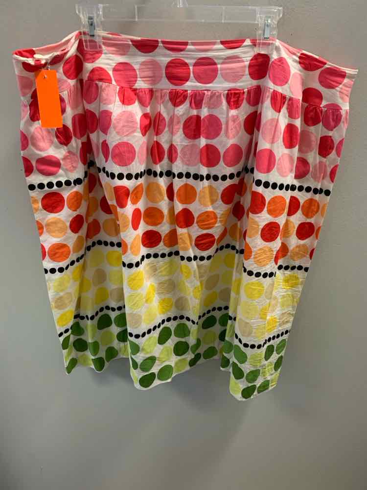 TALBOTS PLUS SIZES Size 20 RAINBOW CIRCLES Skirt