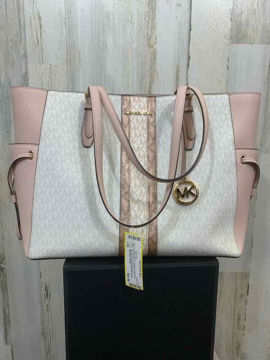 PRE-OWNED MICHAEL KORS BLUSH/WHITE/ROSE GOLD Handbag/BLUSH PINK/WHITE/ROSE GOLD