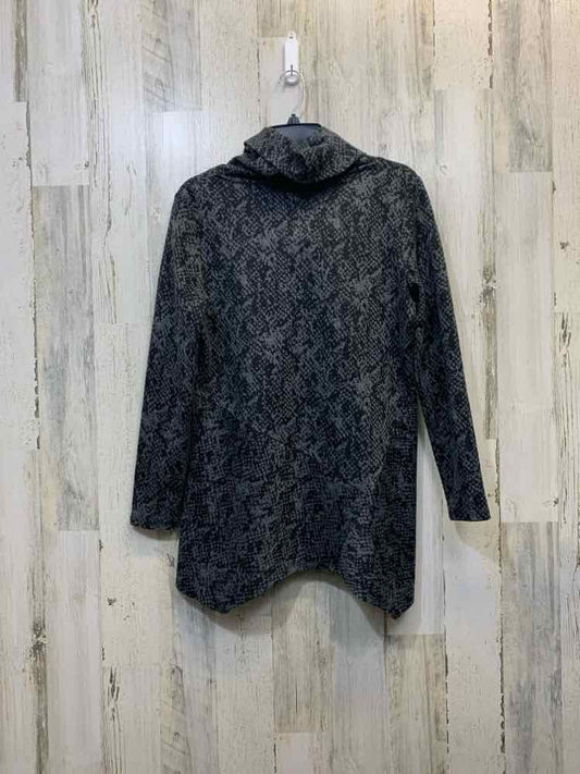 PRE-OWNED PHILOSOPHY Tops Size S Charcoal SNAKE PRINT HIGH NECK TOP/CHARCOAL SNA