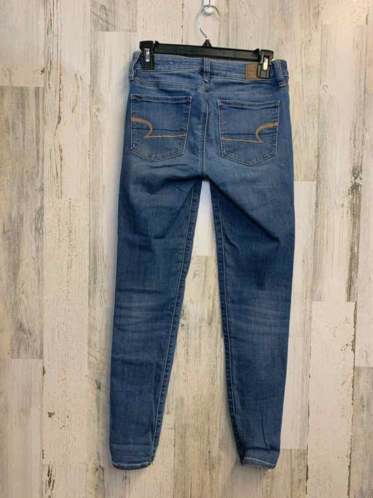 PRE-OWNED Size 0 AMERICAN EAGLE BOTTOMS JEAN Denim Solid JEANS Jeans/AMERICAN EA