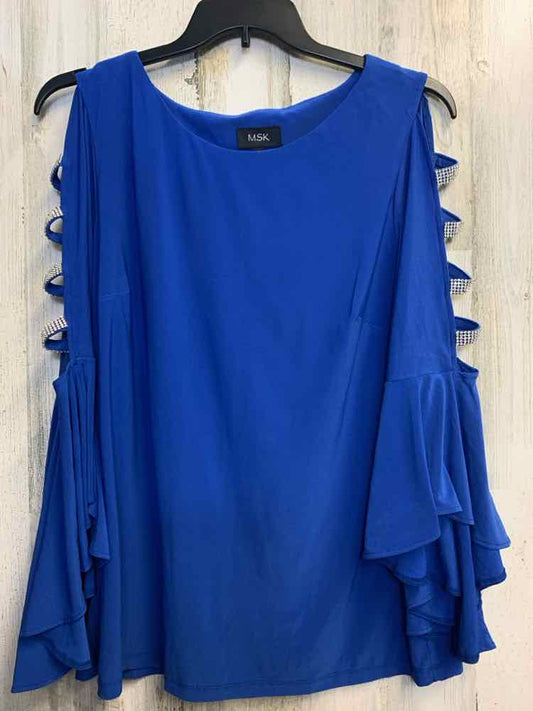 PRE-OWNED MSK Tops Size XL Royal Blue LONG SLEEVES TOP