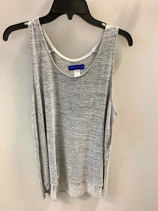SIMPLY STYLED Tops Size XL Gray TOP