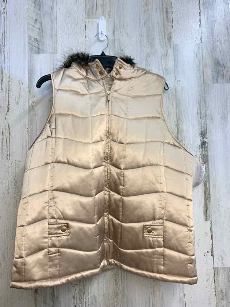 JONES NEW YORK JACKETS / COATS Size 1X Gold PUFFER SLEEVELESS Jacket