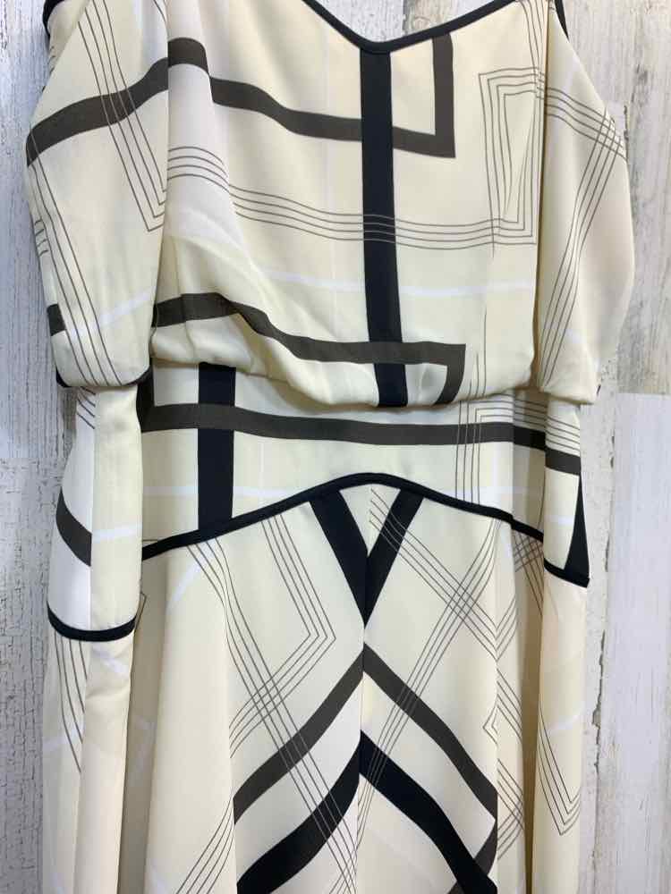 PRE-OWNED BANANA REPUBLIC Dresses and Skirts Size 14 BLK/TAN Geometric Dress