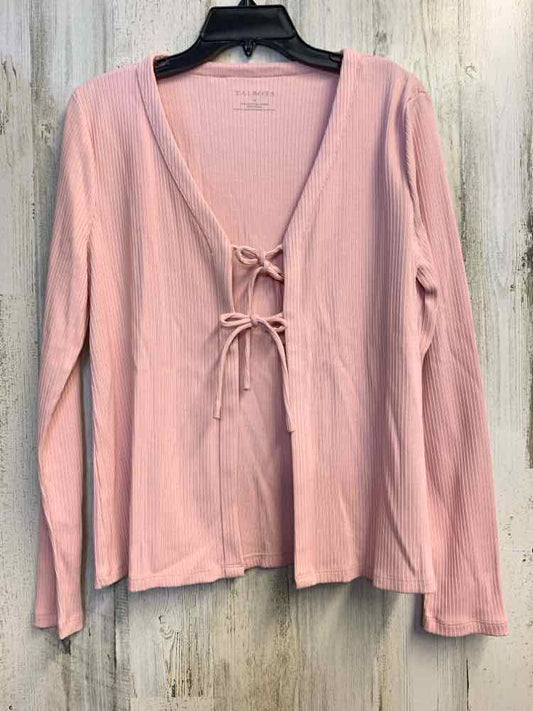 TALBOTS Tops Size M BLUSH RIBBED CARDIGAN Cardigan