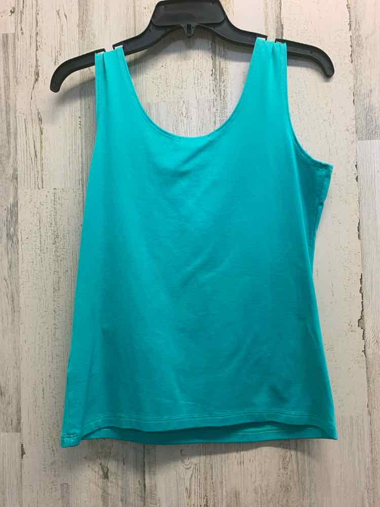 PRE-OWNED ANUE LIGNE Tops Size L Teal Solid TANK TOP Tank Top/TEAL TANK TOP