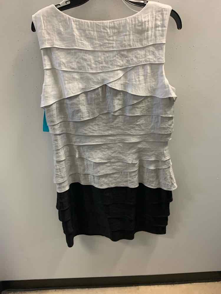 LONDON TIMES Dresses and Skirts Size 14 GRAY/BLK/WHT Dress