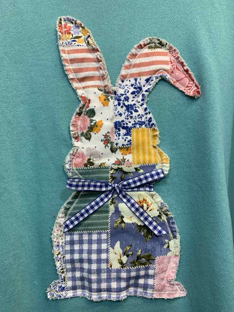 PRE-OWNED TIME & TRU Tops Size XL SEAFOAM RABBIT CREW NECK Sweater/SEAFOAM COLOR