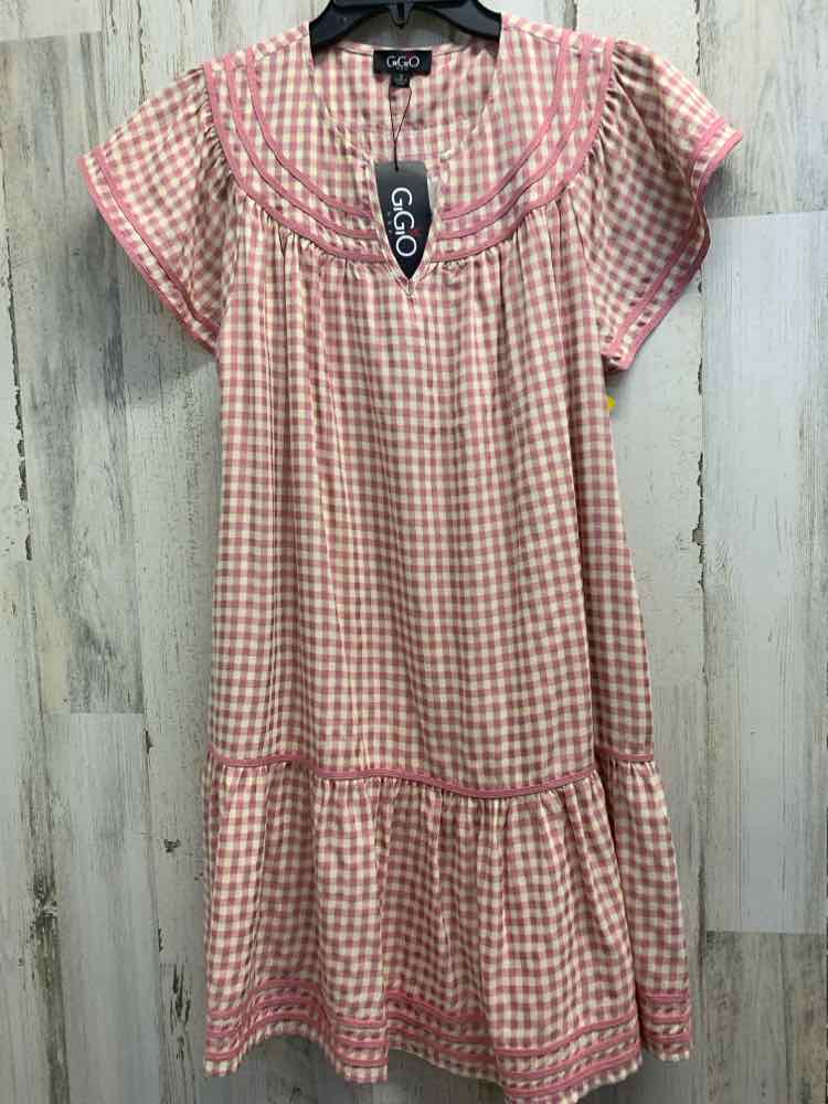NWT GIGIO Dresses and Skirts Size S PINK/CREAM BUFFALO CHECK SUNDRESS Dress/PINK