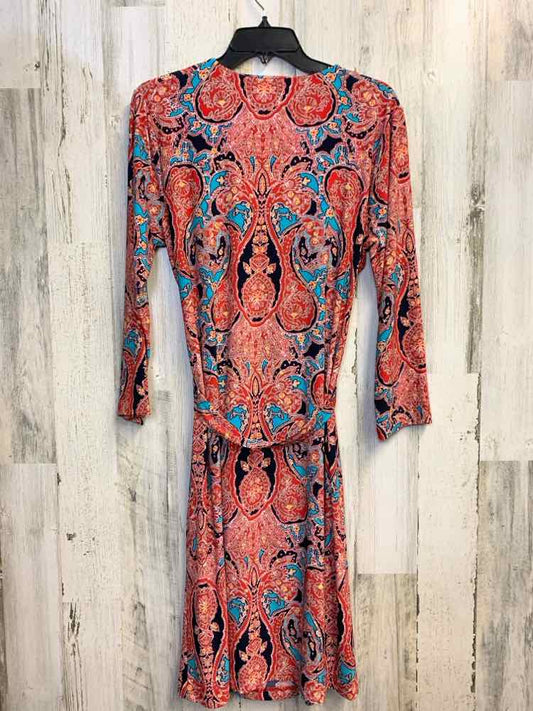 JONES NEW YORK Dresses and Skirts Size L RED/NAVY/AQUA Paisley Dress