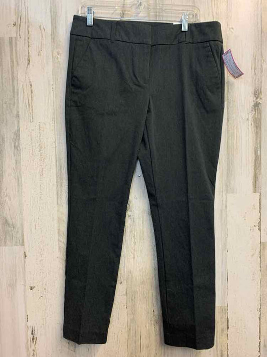 NWT Size 10 LOFT BOTTOMS Gray Solid PANTS Pants/GRAY PANTS. CLAPS TO CLOSE.