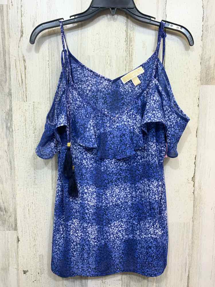 PRE-OWNED MICHAEL KORS Tops Size S SHADES OF BLUE Floral TANK TOP Tank Top/FLORA