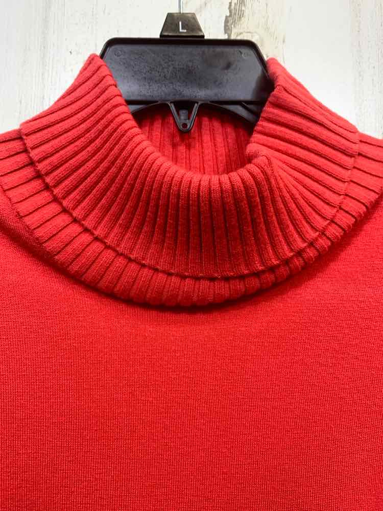 PRE-OWNED COLLECTION Size M Tops Orange SLEEVELESS/ KNIT TURTLENECK TOP