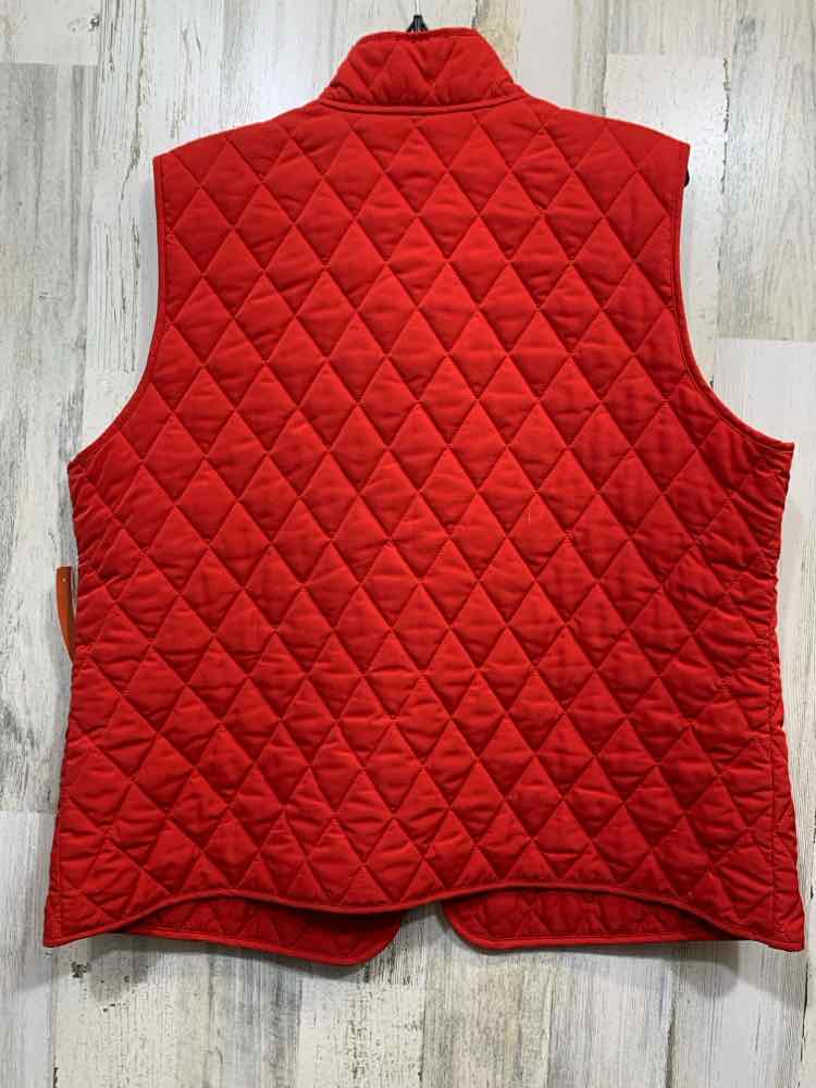 PRE-OWNED PROPHECY/STAND COLLAR BUTTON FRONT PATCH POCKET VEST W/ DIAMOND QUILTI