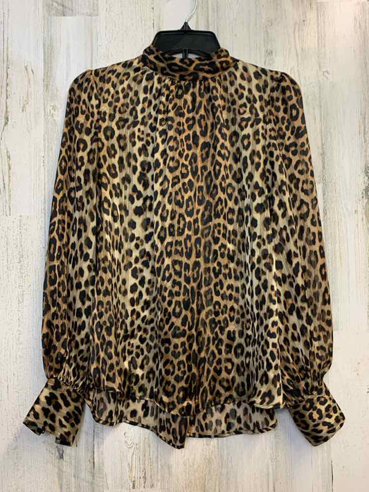 H&M Tops Size S BRN/BLK LEOPARD LONG SLEEVES TOP