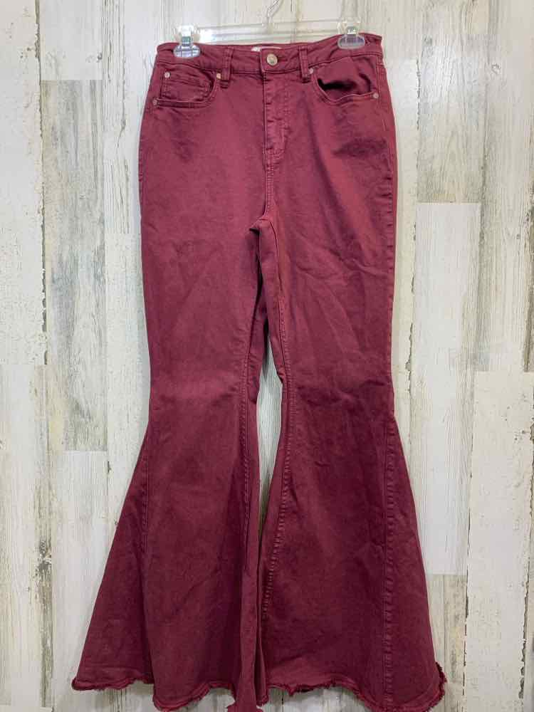 PRE-OWNED Size 30 SHYANNE BOTTOMS WINE Solid PANTS Pants/WINE COLORS PANTS. 2 FR