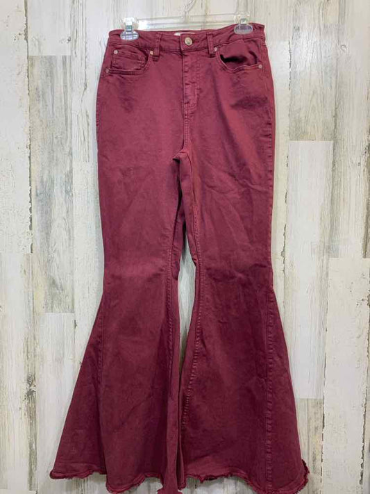 PRE-OWNED Size 30 SHYANNE BOTTOMS WINE Solid PANTS Pants/WINE COLORS PANTS. 2 FR