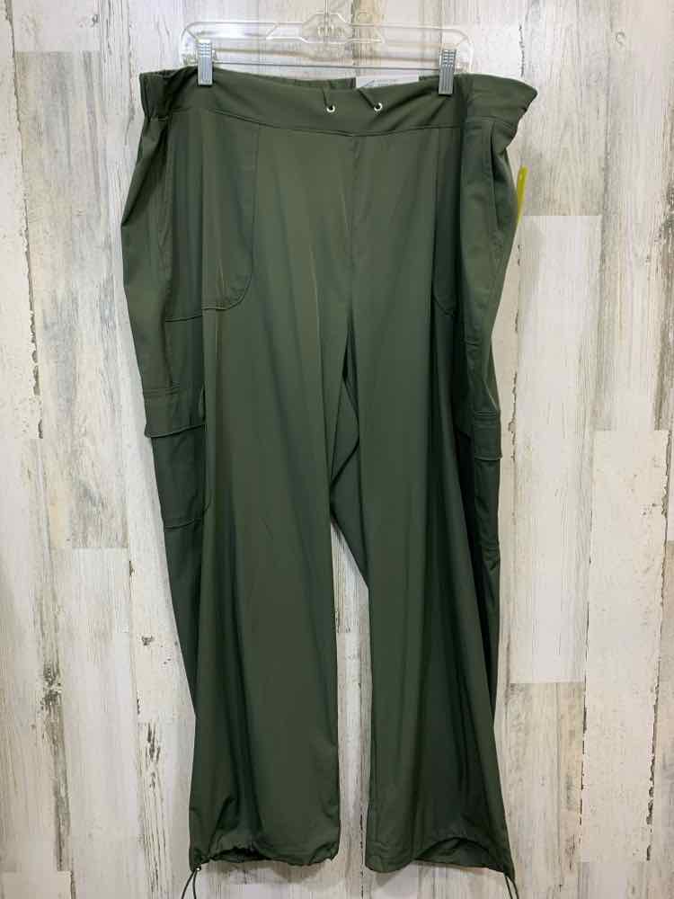 NWT Size 2X STYLE & CO BOTTOMS Green Solid JOGGER Pants
