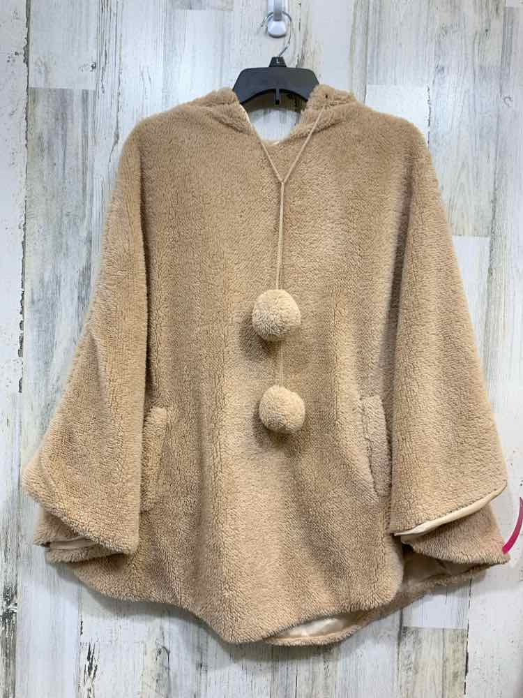 PRE-OWNED Size XL Tops LIGHT BROWN FAUX FUR HOODIE
