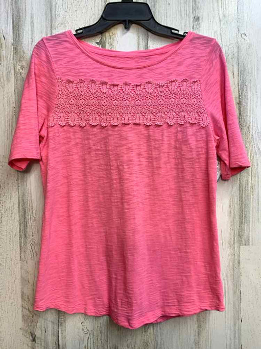 PRE-OWNED TALBOTS Tops Size S BRIGHT PINK 3/4 SLEEVE TOP