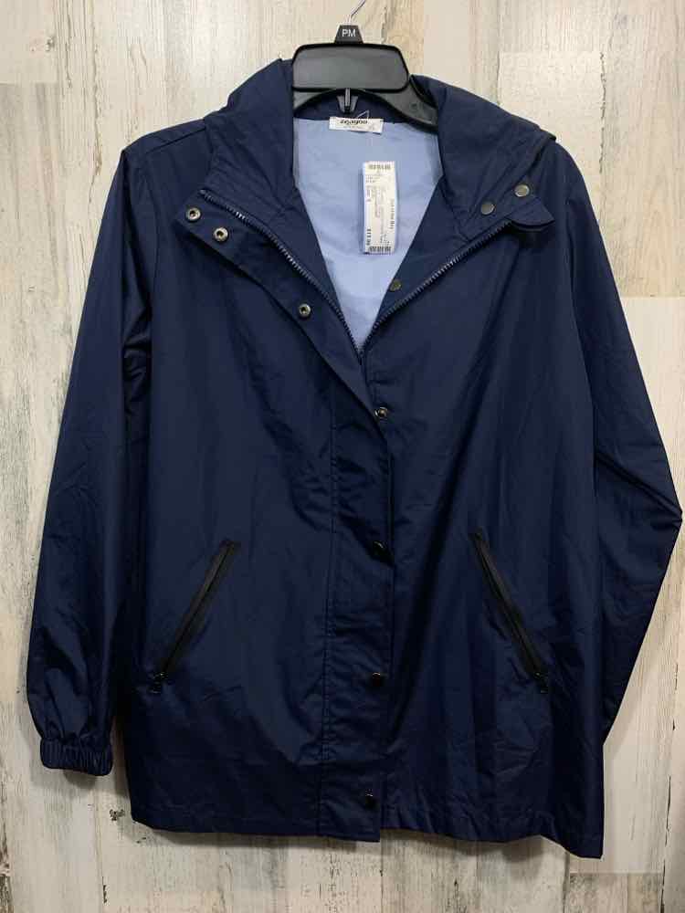 PRE-OWNED ZEAGOO Size S JACKETS / COATS Navy ZIP UP LONG SLEEVE Coat