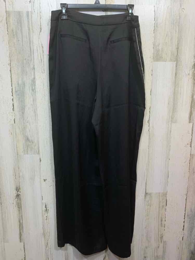 NWT Size 12 INC BOTTOMS Black PLEATED W/RHINESTONES ON SIDES PANTS