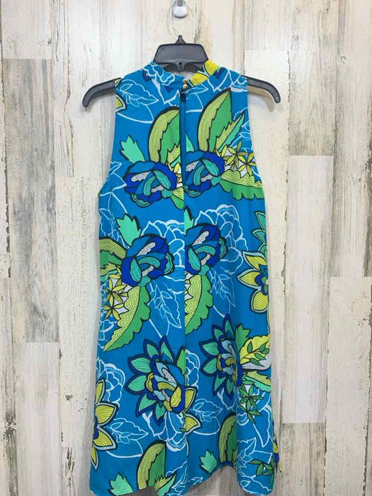 PRE-OWNED KAARI Dresses and Skirts Size M BLU/GRN/AQA/YEL/WHT/ Floral Dress/MOCK