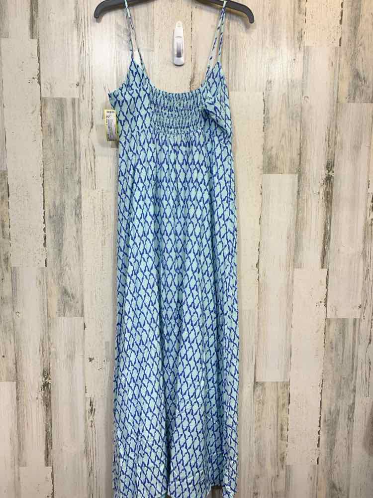PRE-OWNED VINEYARD VINES Dresses and Skirts Size 4 AQUA/BLUE ABSTRACT MAXI Dress