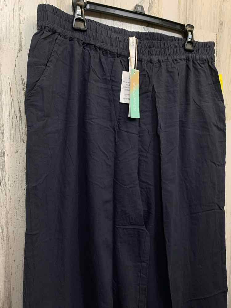 PRE-OWNED Size XL BOTTOMS PASTEL GREEN Solid WIDE LEG Pants/PASTEL GREEN WIDE LE