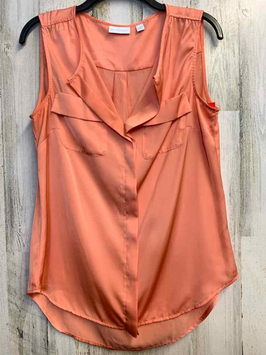 PRE-OWNED NEW YORK & CO Tops Size M GRAPEFRUIT SLEEVELESS TOP