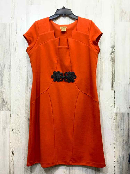 PRE-OWNED MIDNIGHT VELVET Dresses and Skirts Size 16 PUMPKIN/BLK SHEATH Dress/PU