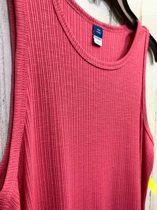 PRE-OWNED OLD NAVY Tops Size S TALL WATERMELLON RIBBED/ SCOOP NECKLINE Tank Top