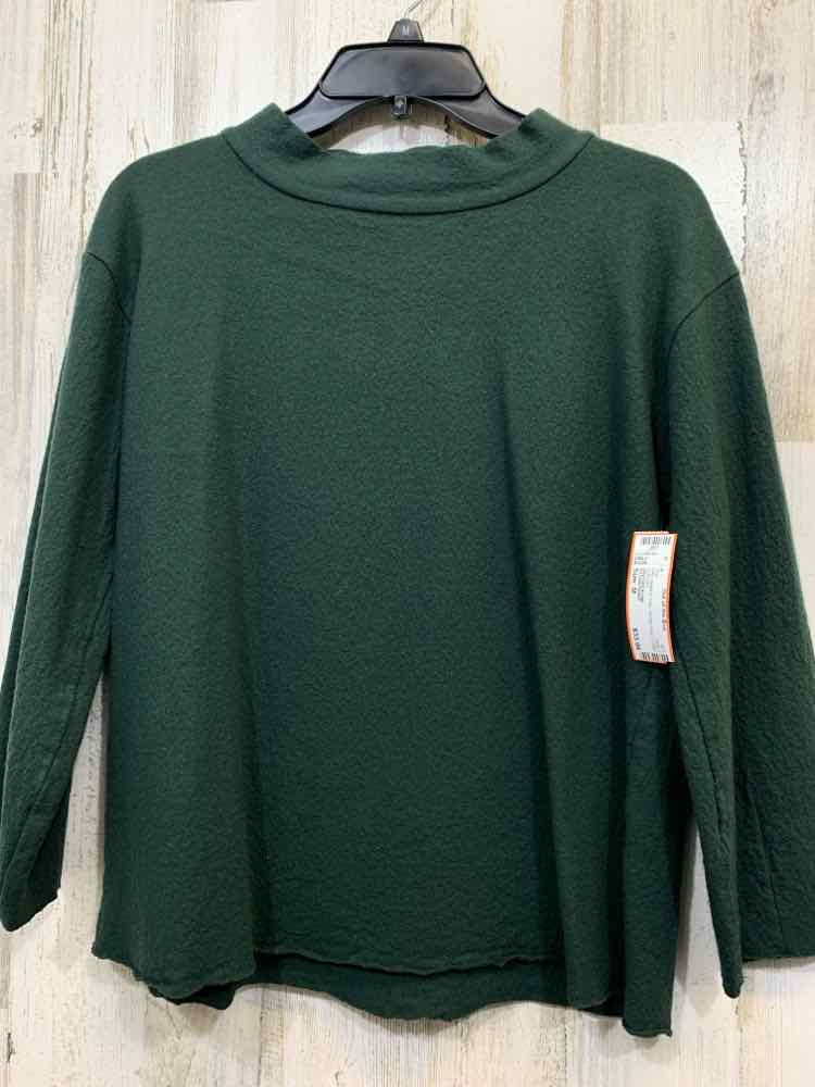 PRE-OWNED EILEEN FISHER Tops Size M Forest Green LONG SLEEVES TOP