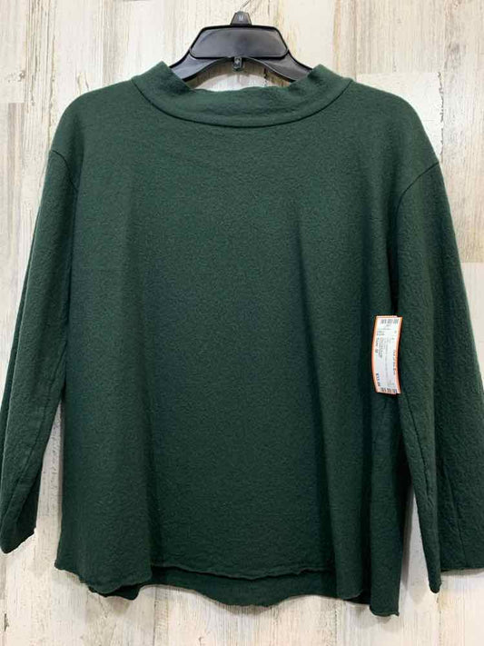 PRE-OWNED EILEEN FISHER Tops Size M Forest Green LONG SLEEVES TOP