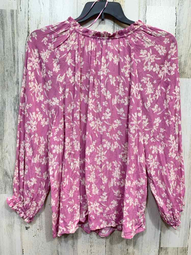 NWT STYLE & CO Tops Size 2X PNK/WHT Floral 3/4 SLEEVE Blouse