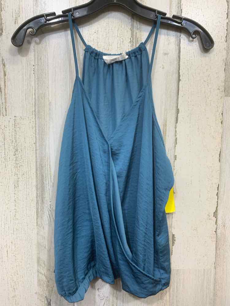 PRE-OWNED PINK ROSE Tops Size L DEEP BLUE Solid TANK TOP Tank Top/DEEP BLUE TANK
