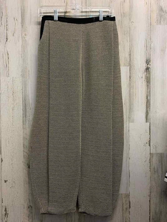 PRE-OWNED Size XS MI JONG LEE BOTTOMS BEIGE/BLACK CROCHET PANTS Pants/CROCHET BE