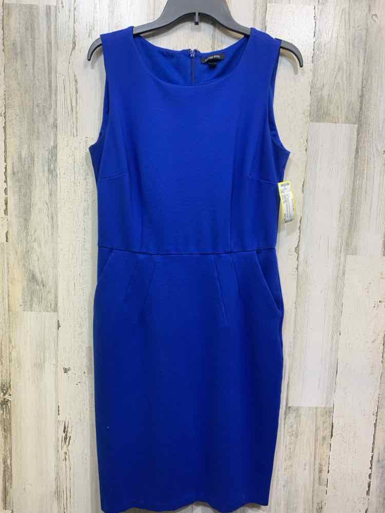 PRE-OWNED LANDS END Dresses and Skirts Size 12 Blue Solid SHEATH Dress