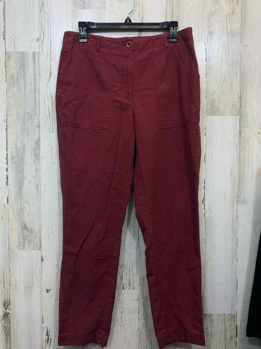 Size 8 TALBOTS BOTTOMS MAROON Solid Pants
