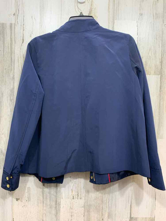PRE-OWNED CROWN & IVY Tops Size PM NAVY BLUE Jacket