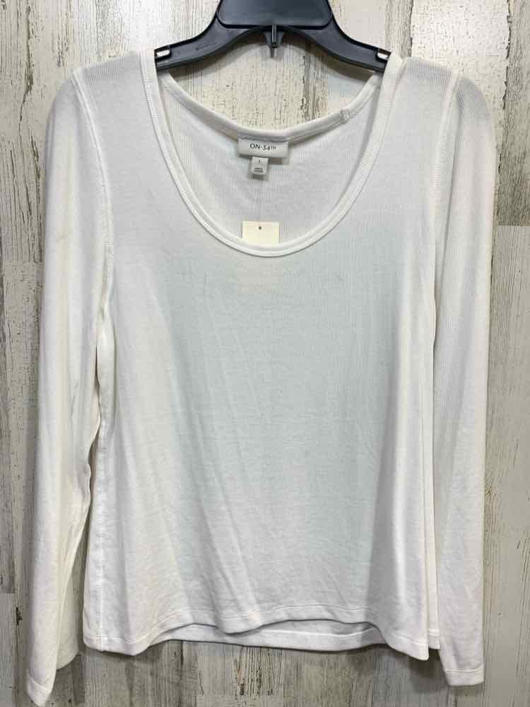 NWT ON 34TH Size L Tops White LONGSLEEVE Shirt