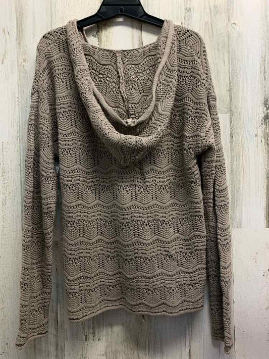PRE-OWNED LETY & ME Tops Size S Brown CROCHET LONG SLEEVES TOP/LONG SLEEVE CROCH